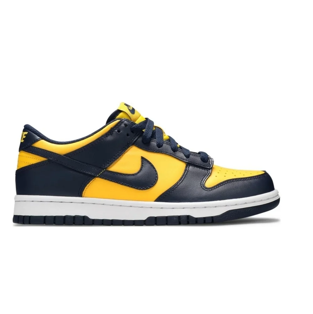 Nike Dunk Low GS 'Michigan' 2021 Size 6.5 Youth Model #CW1590-700 NWT in Box